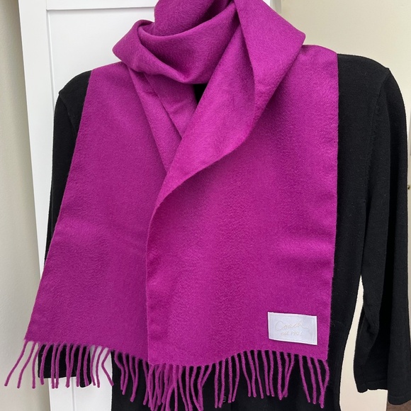 Coach Wool & Cashmere Fringed Scarf - Picture 6 of 7